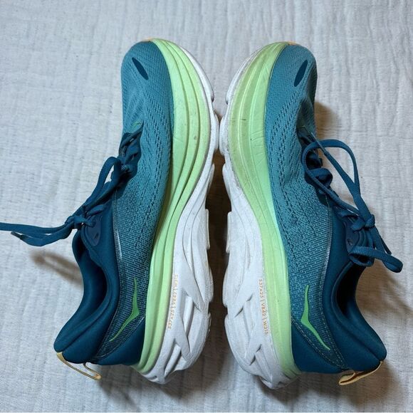 HOKA Men Bondi 8 Running Shoe Sneaker Deep Lagoon Ocean Mist US 8.5 D EU 42 - Picture 4 of 8